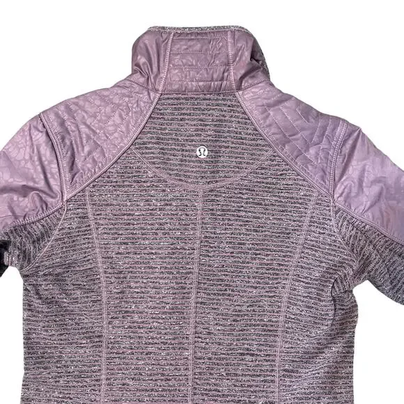 Lululemon Athletica Women's Rebel Runner Jacket Long Sleeve Size 4 Purple Gray